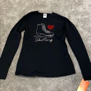 NEW Figure skating long sleeve shirt, size L